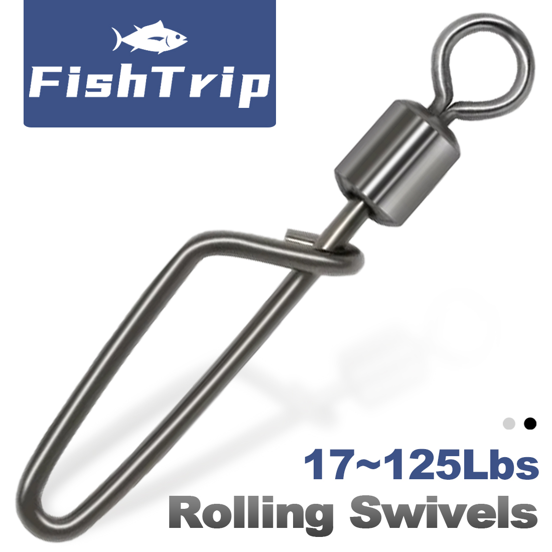 Ice Fishing Tip Up - FishTrip 50Pcs 롤링 회전 Coastlock 스냅