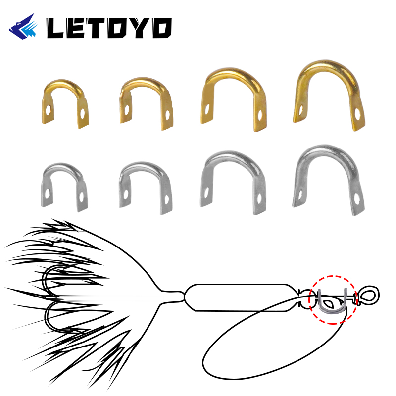 Ice Fishing Tip Up - LETOYO 100pcs 접힌 Clevises 숟가락 낚시