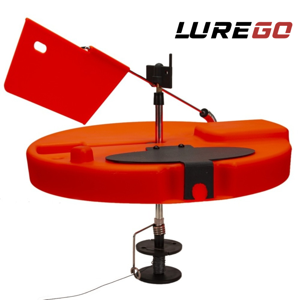 Ice Fishing Tip Up - 1개 올인원 얼음낚시 탭업 | 오렌지-레드