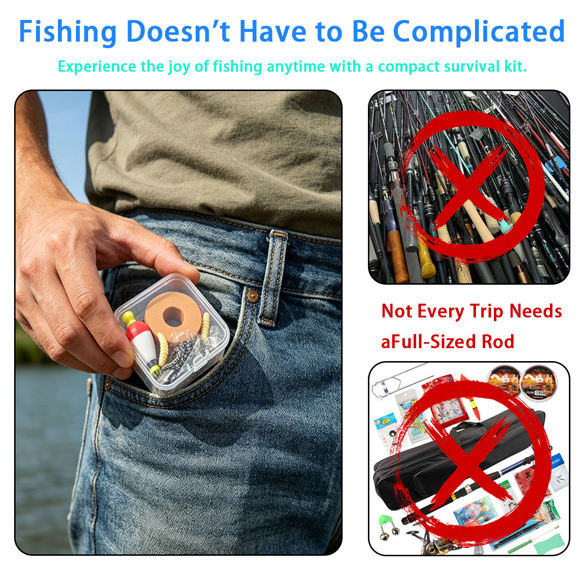 Fishing Equipment Carp - 휴대용 비상 낚시 장비 세트, 휴대용