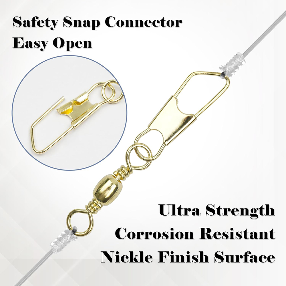 50Pcs 골드 낚시 배럴 회전 안전 구리 낚시 커넥터 - Fishing Equipment Cheap 리뷰 및 가격