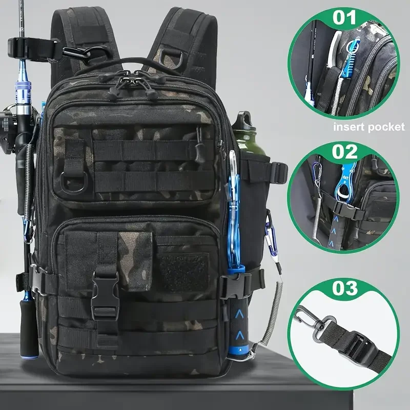 1000D 나일론 방수 낚시 배낭 낚시 태클 보관 가방 - Fishing Equipment Bag 리뷰 및 가격