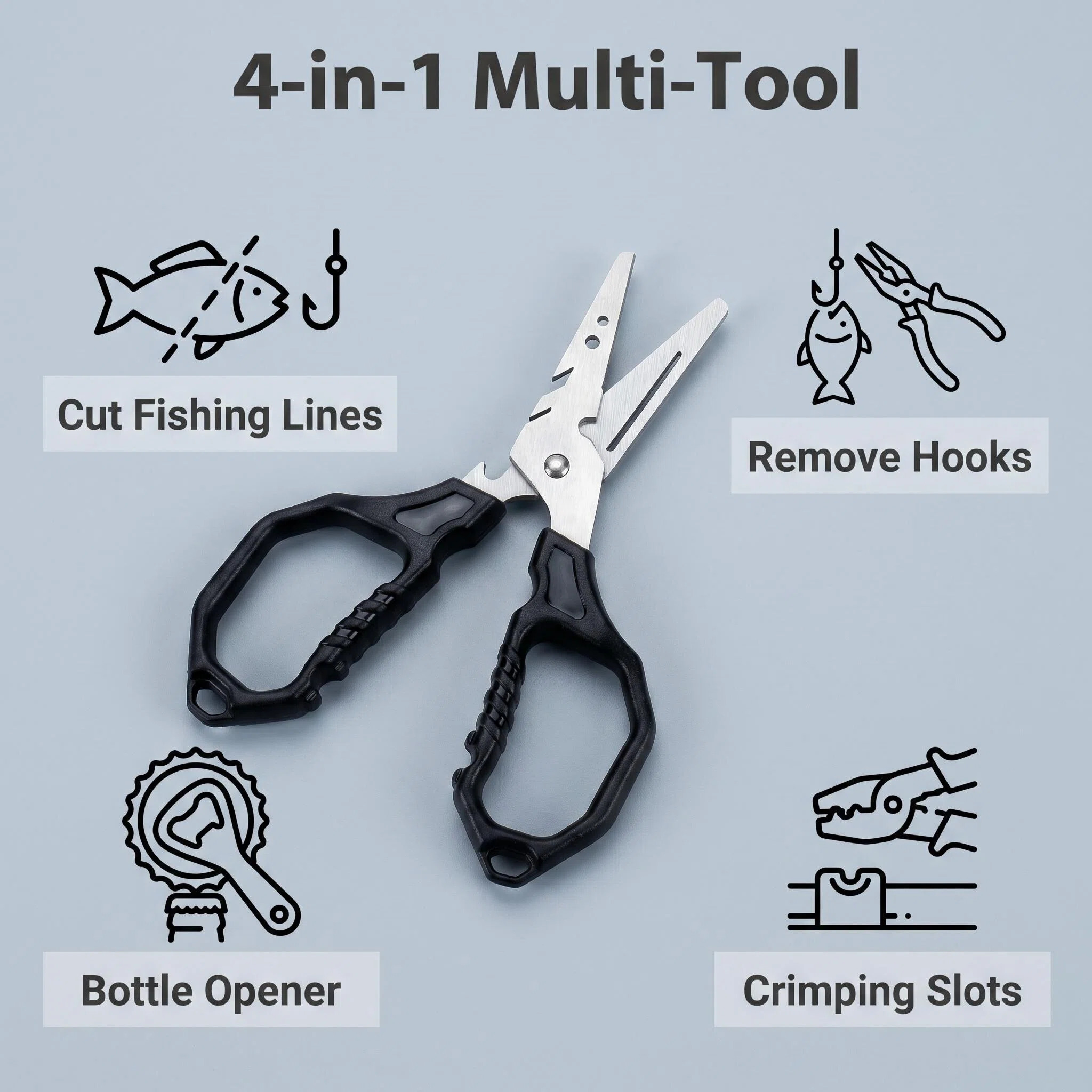 다기능 낚시 가위 스테인레스 스틸 라인 커터 (훅 제거 - Fishing Equipment Price 리뷰 및 가격