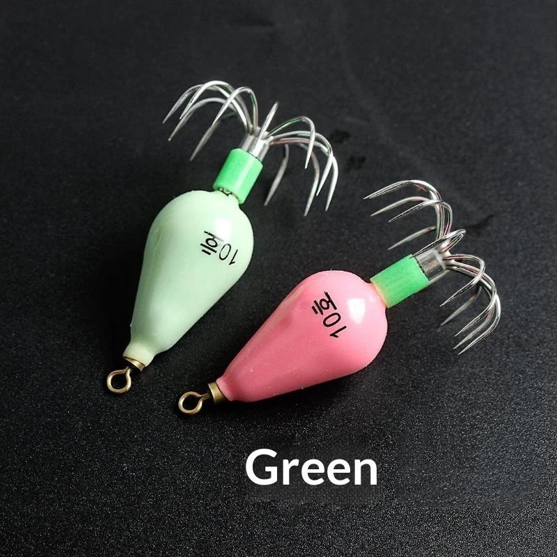 어둠 속에서 빛나는 문어, 오징어 모양의 낚시용 미끼  - Fishing Equipment Cheap 리뷰 및 가격