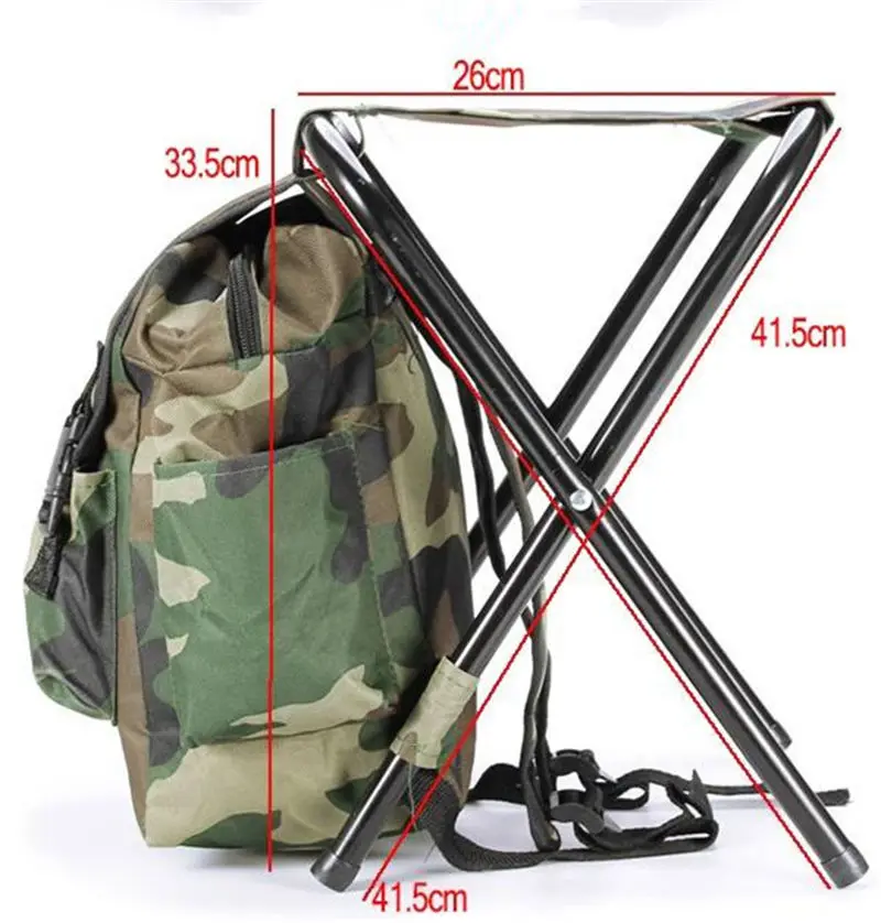 카모플라주 옥스포드 천 낚시 의자 접이식 백팩 금속 튜 - Fishing Equipment Bag 리뷰 및 가격