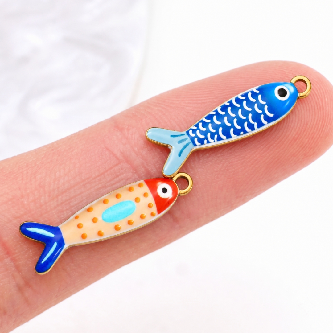 3개 스테인리스 스틸 물고기 에나멜 참 골드 펜던트 스 - Fishing Equipment Cheap 리뷰 및 가격