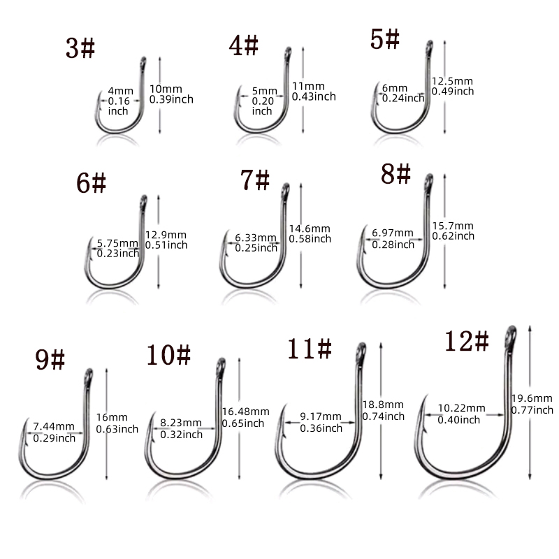 새로운 100/200/300 개/상자 고품질 탄소강 잉 - Fishing Equipment Brands 리뷰 및 가격