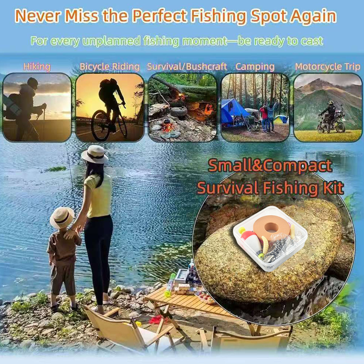 휴대용 비상 낚시 장비 세트, 휴대용 야외 비상 낚시  - Fishing Equipment Carp 리뷰 및 가격